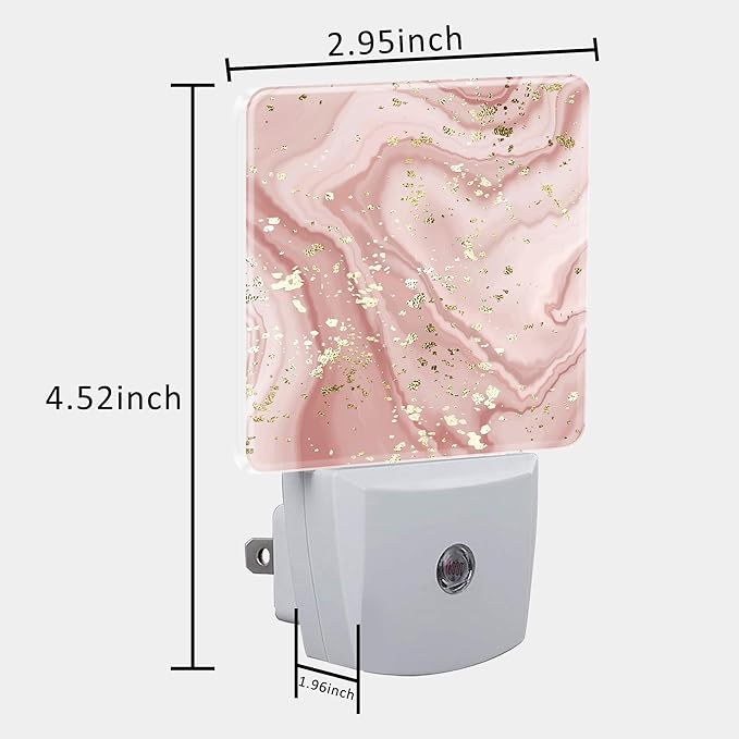 Plug in Night Lights Gold Splatter Texture Liquid Marble Nightlight Plug Into - Image 5