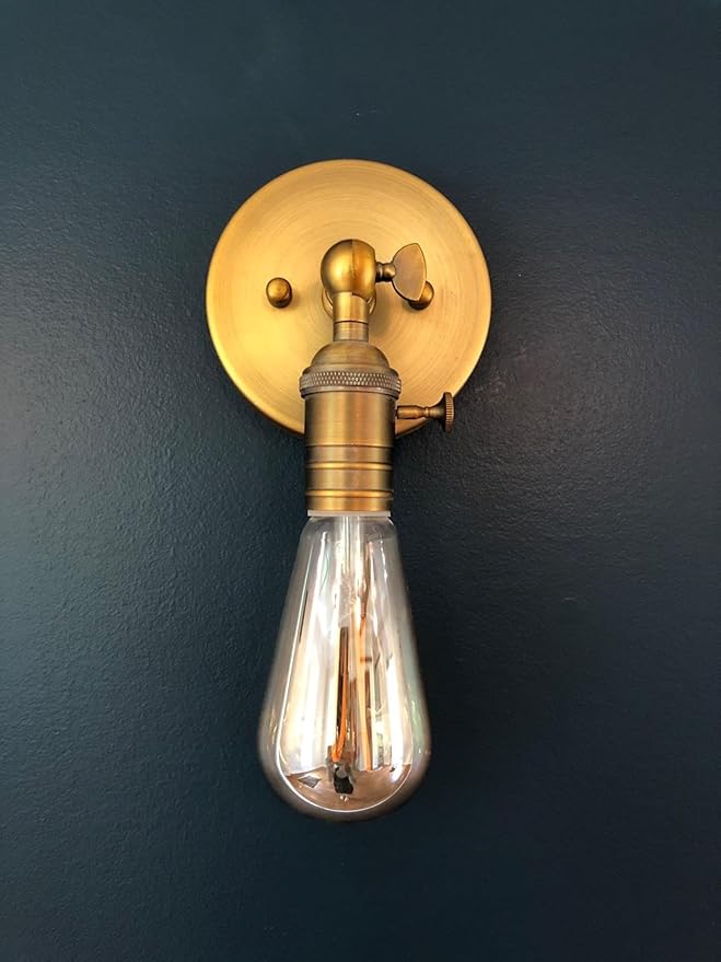 PERMO Minimalist Single Socket 1- Light Wall Sconce Lighting by PERMO
