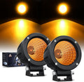 Nilight Amber LED Light Pods 2 PCS 3 Inch Flood Round Offroad Driving Auxiliary by Nilight