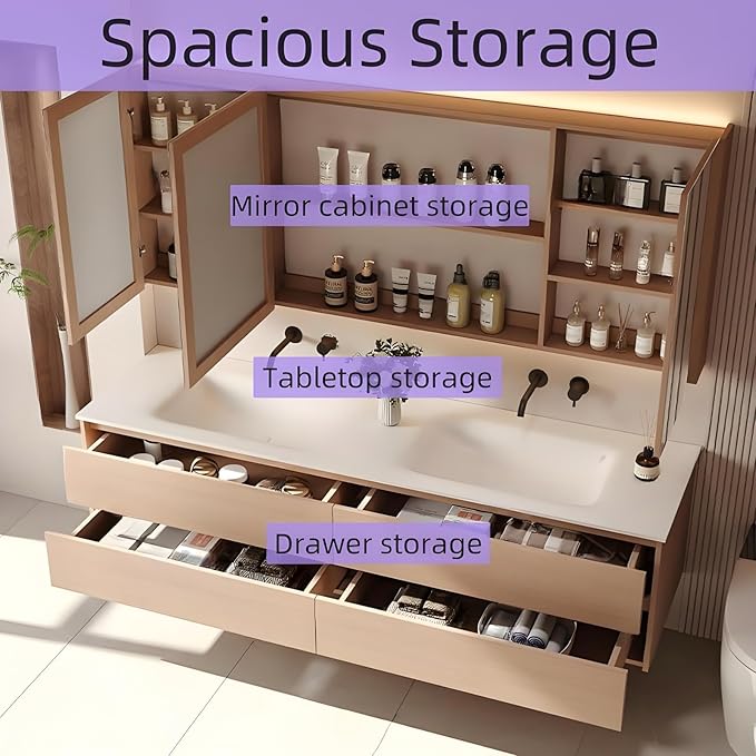 Double Bathroom Vanity with Sink - Image 6