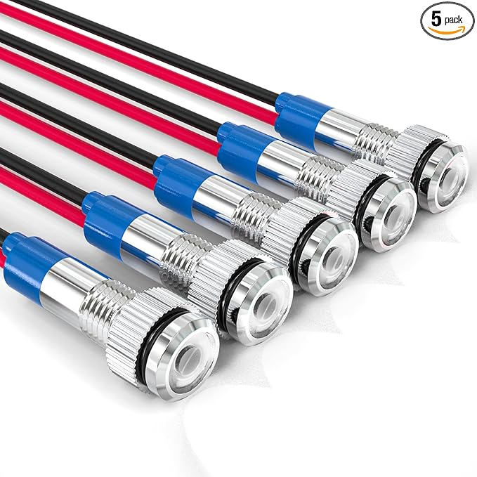 GASHER 5 PCS Energy Saving Indicator Light, LED Light 12V/24V/110V 20mA Panel by GASHER