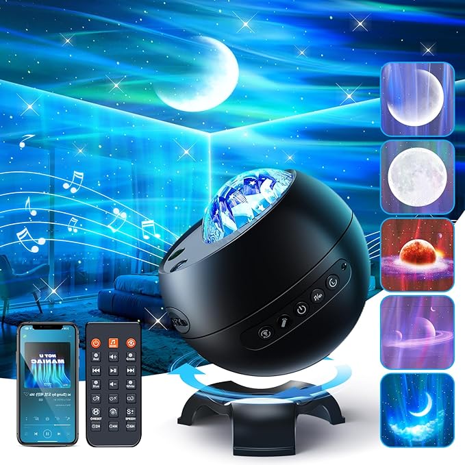 COOLNIGHT Galaxy Projector for Bedroom, 180 Light Modes Moon Star Aora Night by COOLNIGHT