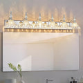 Vintage Bathroom Vanity Light, 6-Light Chrome Vanity Lighting Fixture by LBSQJ