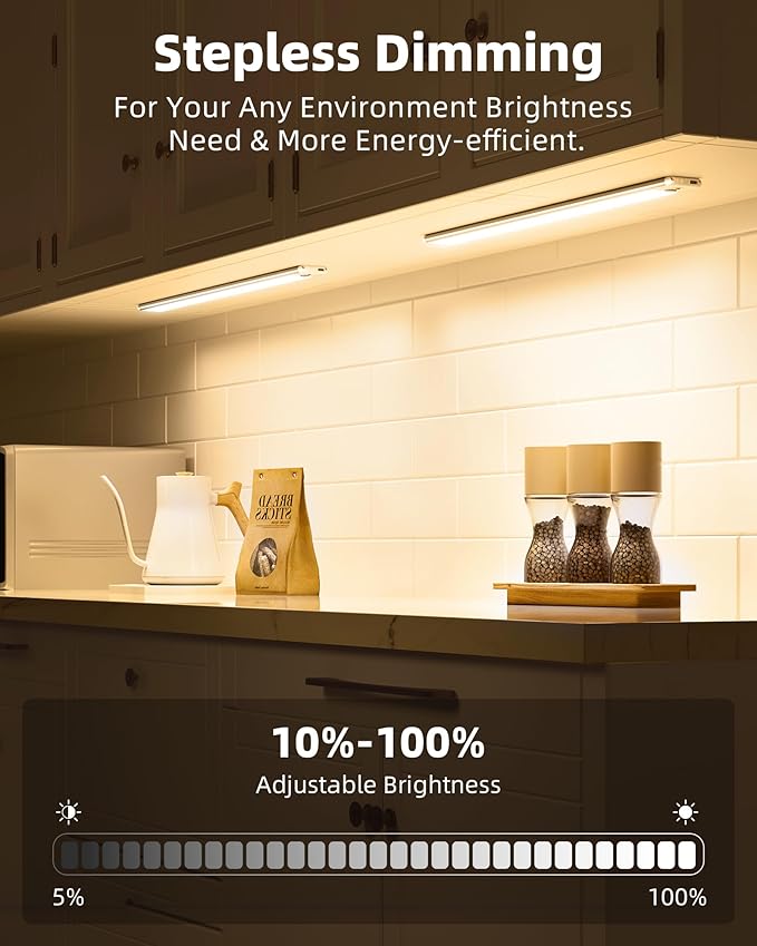 EZVALO Under Cabinet Lights, 14.5'' Motion Sensor Light Indoor Dimmable - Image 5