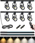 Plug in Track Lighting with Power Cord, 8-Light LED Track Lighting Kit with by Unknown