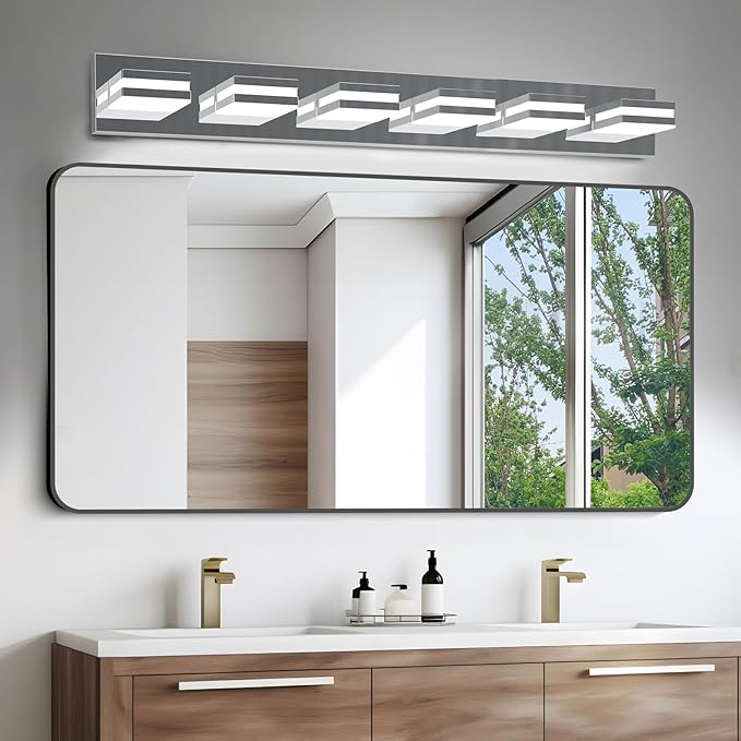 IZORRO LED Modern Bathroom Lights Fixtures, Chrome Acrylic Wall Lighting - Image 6