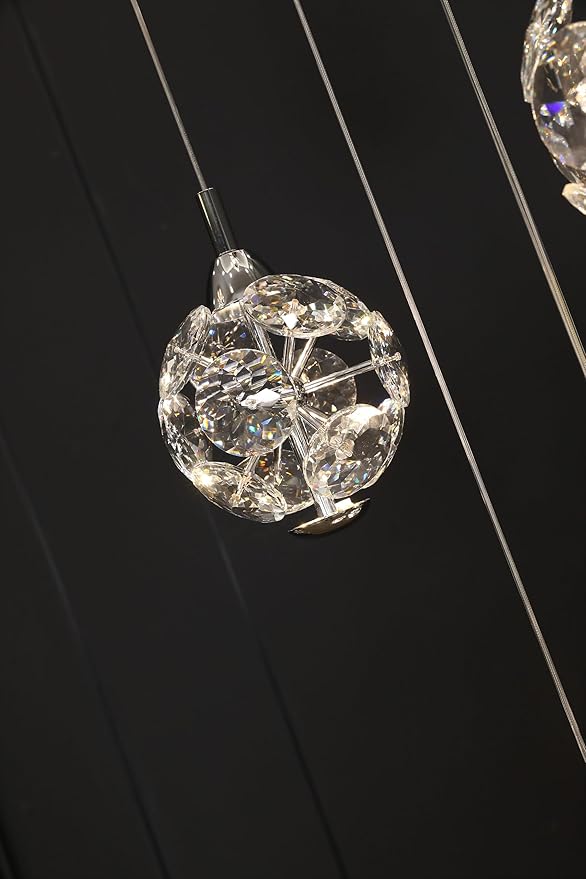 10-Light High Ceilings Long Chandeliers Modern Crystal Staircase Chandelier - Image 9