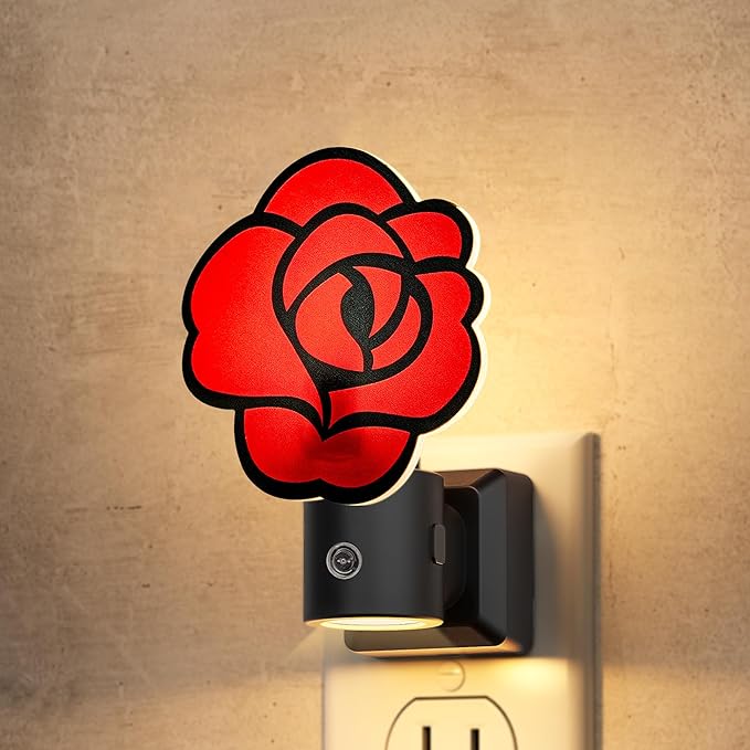 Briignite Flower Night Light 1 Pack, Rose Night Lights Plug into Wall Dimmable by WelcometoBriigniteenjoyyourshopping