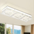 Crystal Flush Mount Ceiling Light Long Kitchen Lighting Fixtures Ceiling by Auffel