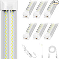 6 Pack 100w 8ft Led Shop Light, Super Bright 15000lm 5000k V Shape 8' Led Shop by ELEKICO