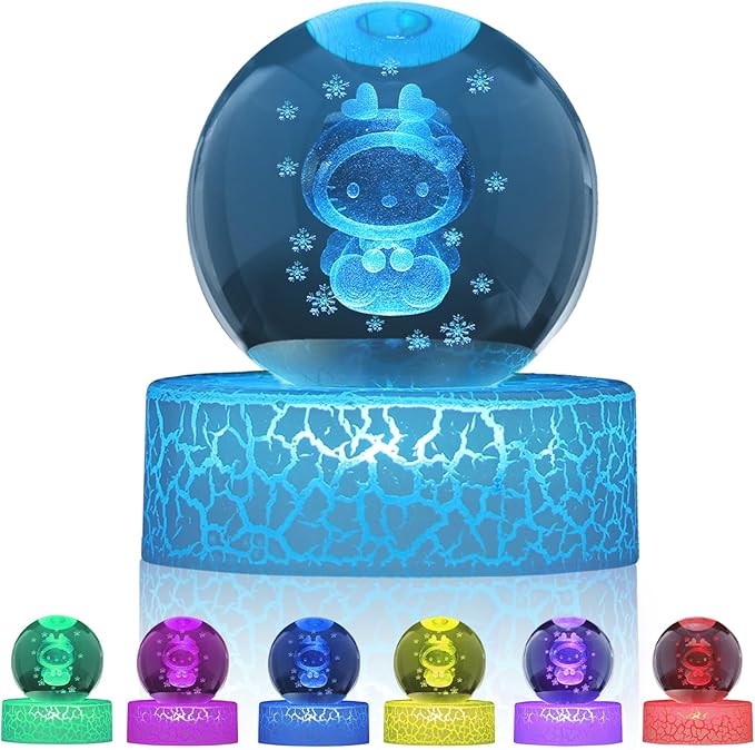 3D Crystal Ball Night Light by OSQI
