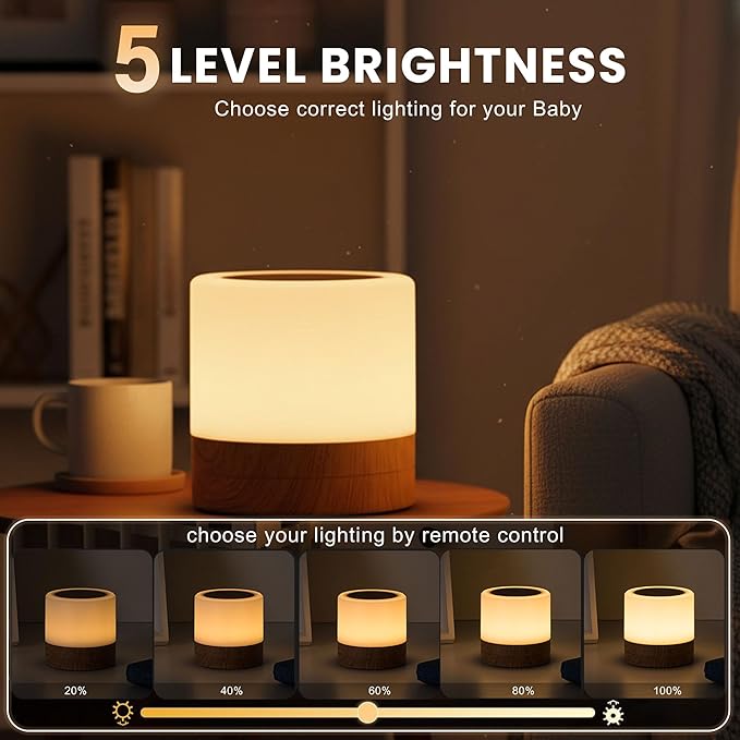 Baby Night Light Nursery Lamp: Touch Dimmable Light - Image 2