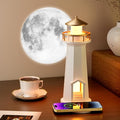 Light House Night Light with Speaker, Moon Projection Lamp, Wireless Phone by BOKUNBOBK
