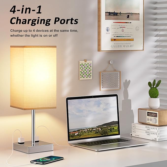 Touch Bedside Table Lamp For Nightstand - Image 7