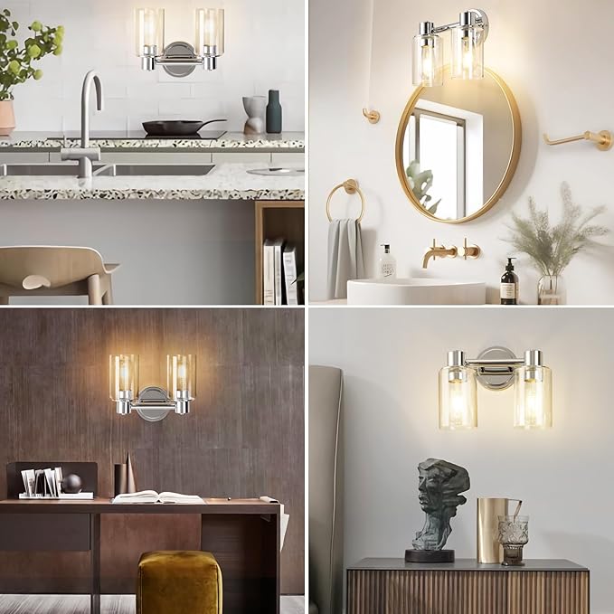 2 Light Bathroom Wall Sconce Light Fixtures - Image 7