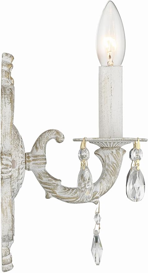 Paris Market 1 Crystal Antique White Sconce - Image 2