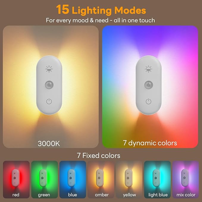 Motion Sensor Night Light Rechargeable: 90-Day Lasting Battery - Image 3