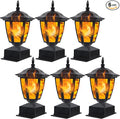 Dynaming Solar Flame Post Lights Outdoor, Solar Powered Lamps Fence Post Cap by Dynaming