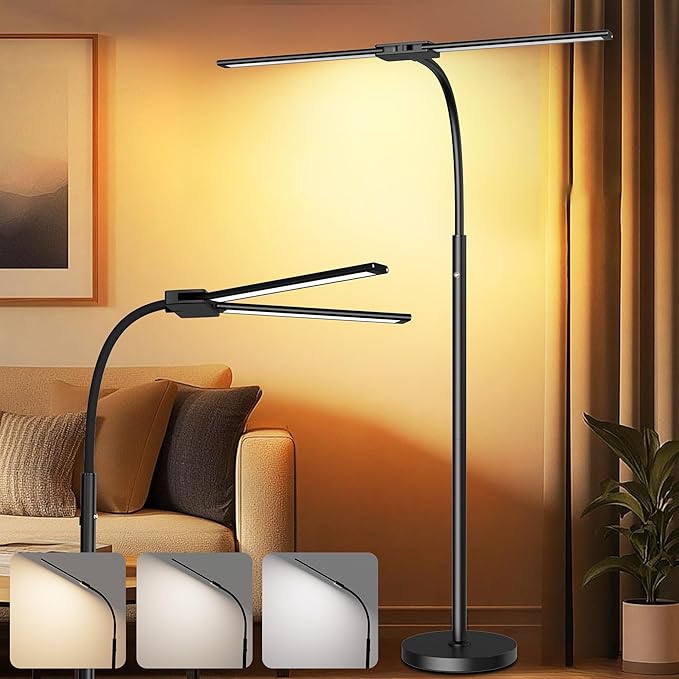 Cordless Rechargeable Floor Lamp, Adjustable Bright Reading Lamps Floor Standing by MOKOQI