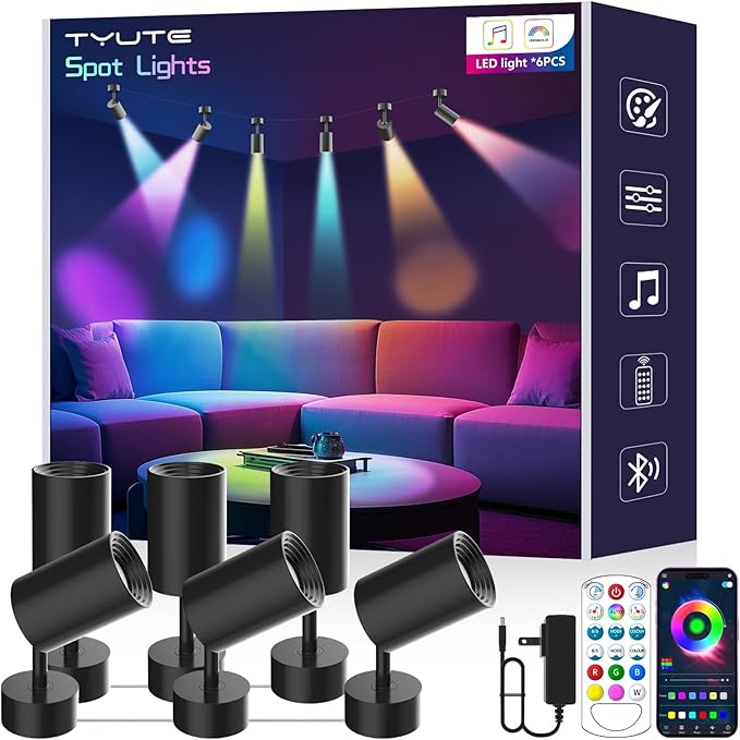 LED Spot Lights, Color Changing Wall Light by TYUTE