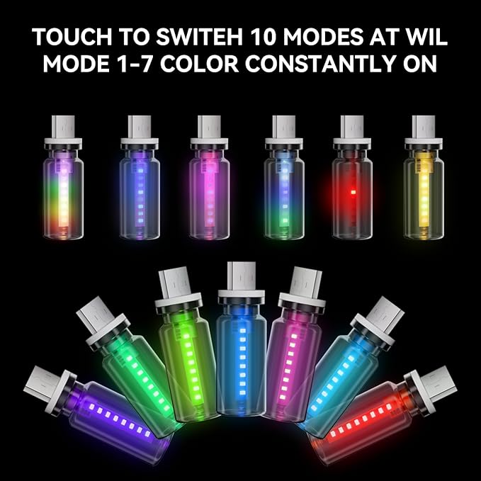 4 PCS USB Night Light Bulb, Portable Plug-in Retro Car Interior Ambient Lights - Image 3