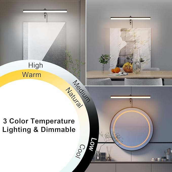 Black LED Picture Light Plug in, 15.75 Inches Art Light - Image 5