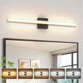 Modern Black and Brass Vanity Light Bar 32 Inch, 24W 5CCT Dimmable Bathroom by BRKNIT