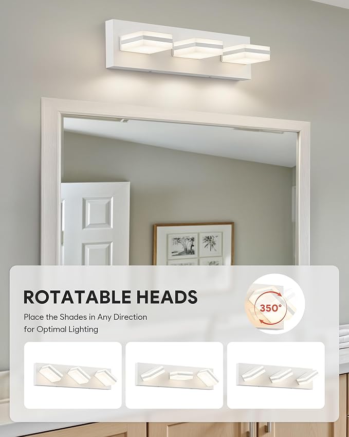 VONLUCE Bathroom Vanity Light Fixture, 3-Light Modern LED Vanity Lights - Image 3