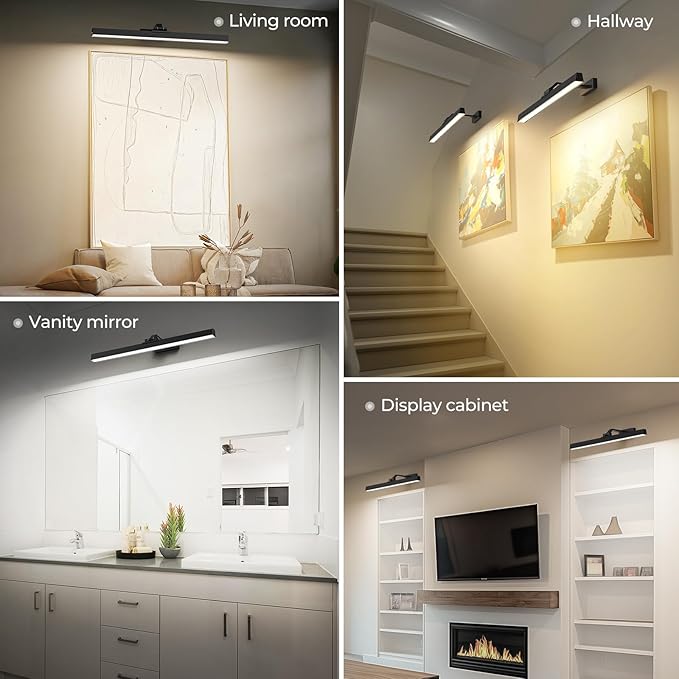 Picture Lights for Wall, Battery Operated Picture Light 24in Gallery Light for - Image 9