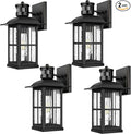 4 Pack 15inch Large Outdoor Wall Lights, Modern Black Exterior Wall Light by Superyofo