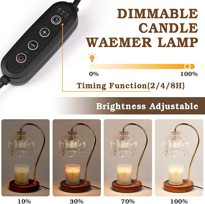 White Clear Candle Warmer Lamp - Image 2