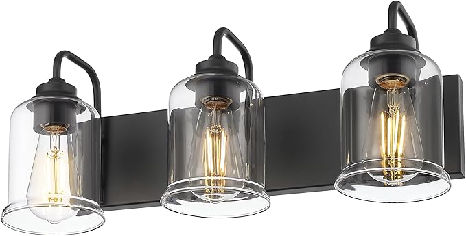 zeyu Black Bathroom Vanity Light, 20.5 Inch Bathroom Light Fixtures Over Mirror by ZEYU