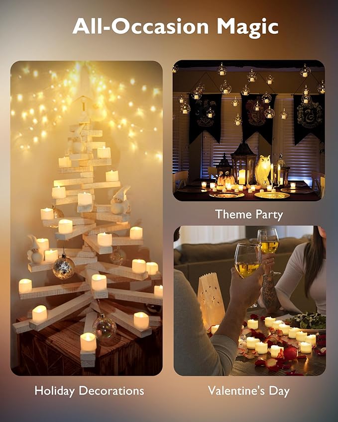Homemory 24Pcs Flickering Flameless Candle Battery Operated, 200+Hours Fake - Image 7