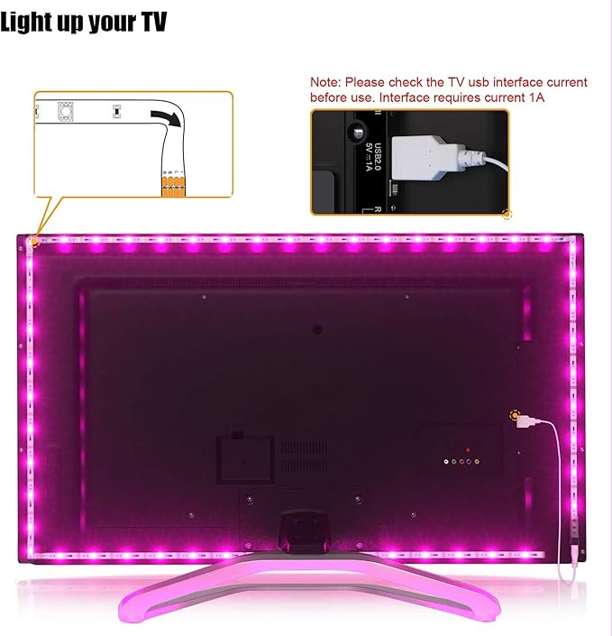 Tv Led Backlight, Maylit 14.3ft Led Strip Lights - Image 3