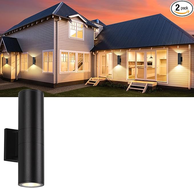 14inch LED Up & Down Wall Lights E26 4000K Day White 1800LM Outdoor Wall Light by MUCLUD