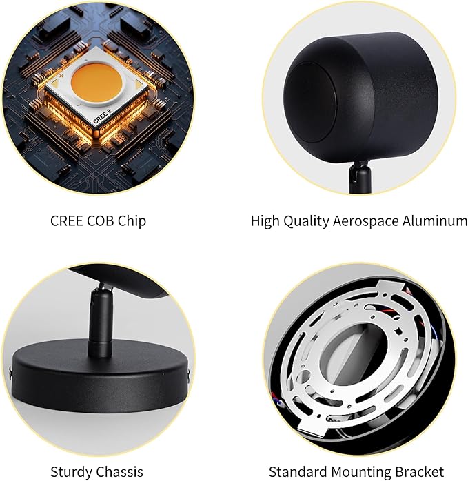 Aisilan Modern Adjustable Wall Sconce Bedside Wall Light Fixture Black LED - Image 3