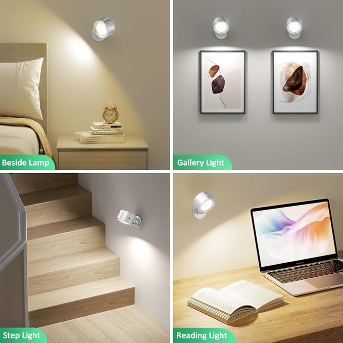 Lightbiz LED Reading Lights, Wall Lights Sconces 2 Pcs - Image 2