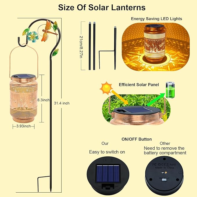 Dragonfly Solar Lanterns Outdoor Waterproof - Image 2