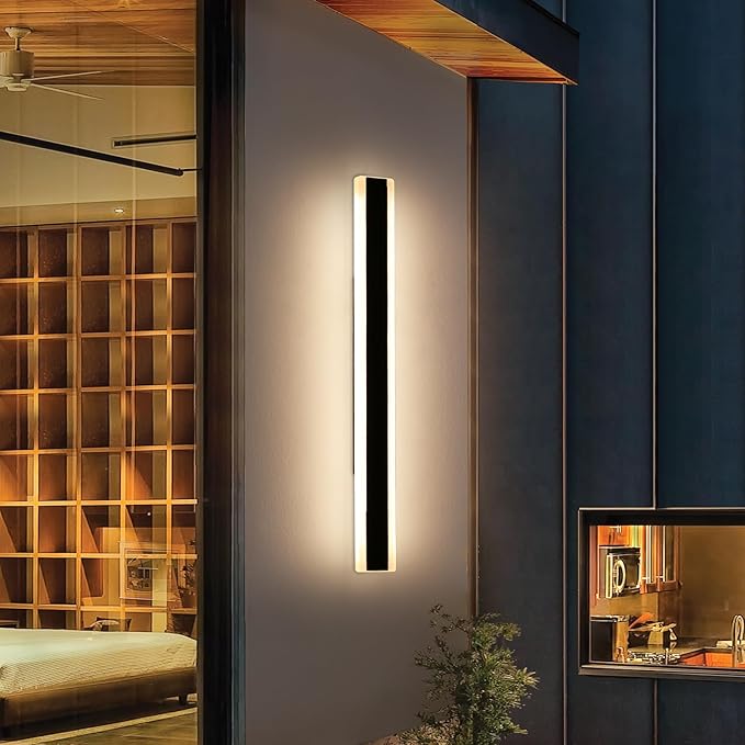 Outside Modern Wall Light, 47inch Outdoor LED Wall Lights, Minimalist Long - Image 8