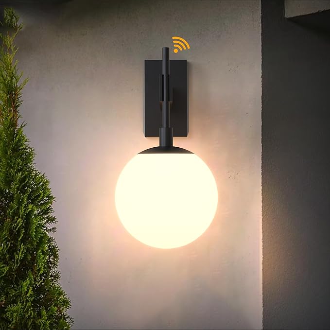 Hyunbae Dusk to Dawn Outdoor Wall Sconces, Modern Exterior Sensor Front Porch - Image 2