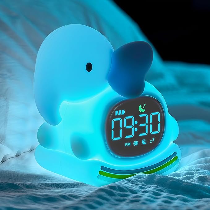 Alarm Clock for Kids with Night Light, Sleep Training Clock Time to Wake Clock by Yiliaw