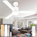 Ceiling Fans with Lights, 52 Inch Low Profile Ceiling Fan with Light and Remote by StayCoolShineBright