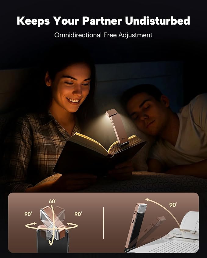 86lux Book Light, Rechargeable Clip-On LED Reading Light - Image 4
