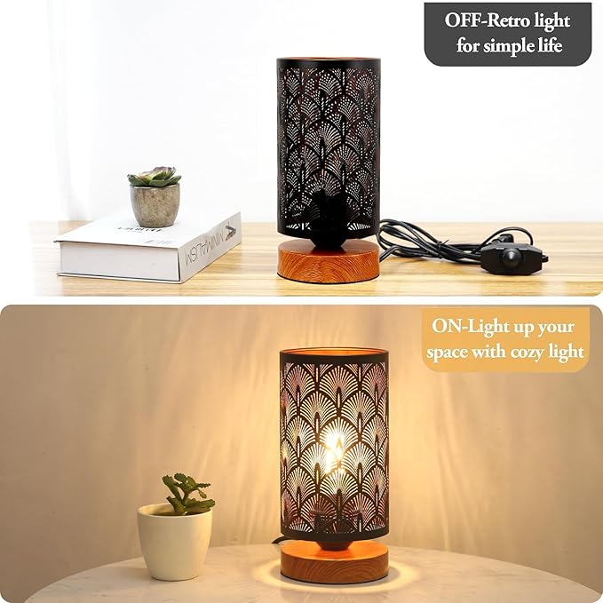 Small Industrial Table Lamps Dimmable, Bedside Lamps - Image 4
