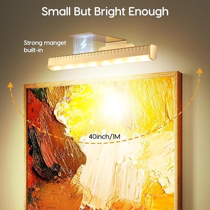 2Pcs Picture Light for Wall Dimmable, Remote Painting Light - Image 4