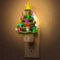 DORESshop Ceramic Christmas Tree Night Light, 3000K Night Lights Plug into Wall by DORESshop