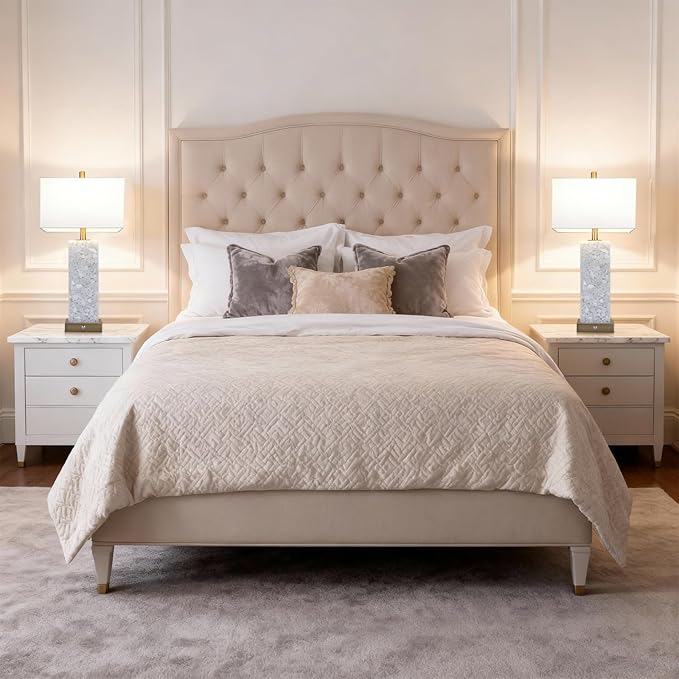 2-Pack 25.6" Alabaster Lamps, Marble Lamp Nightstand Lamps Set of 2, 3-Color - Image 8