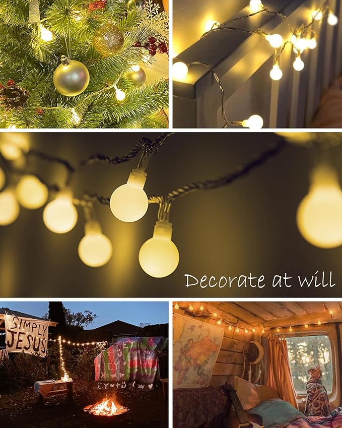 Globe String Lights, 59 Ft 100 LED Christmas Lights - Image 5