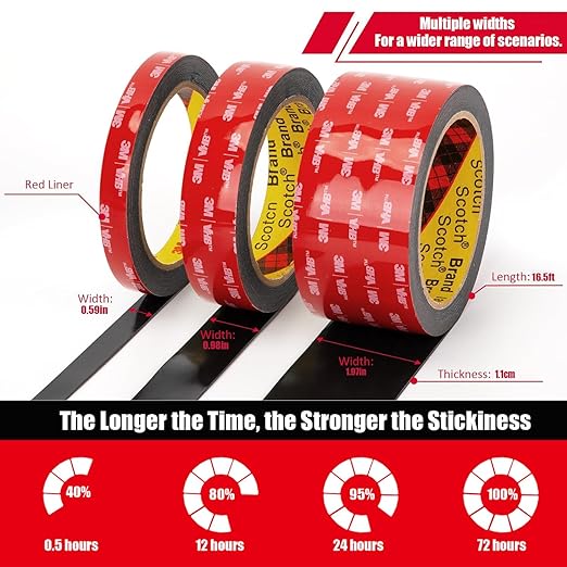 Double Sided Tape Heavy Duty, Waterproof Mounting Foam Tape, 16.5ft Length - Image 6