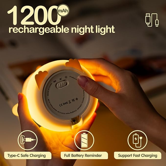 ATSUI Happy Penguin Night Light, LED Squishy Novelty Animal Lamp, Food Grade - Image 6